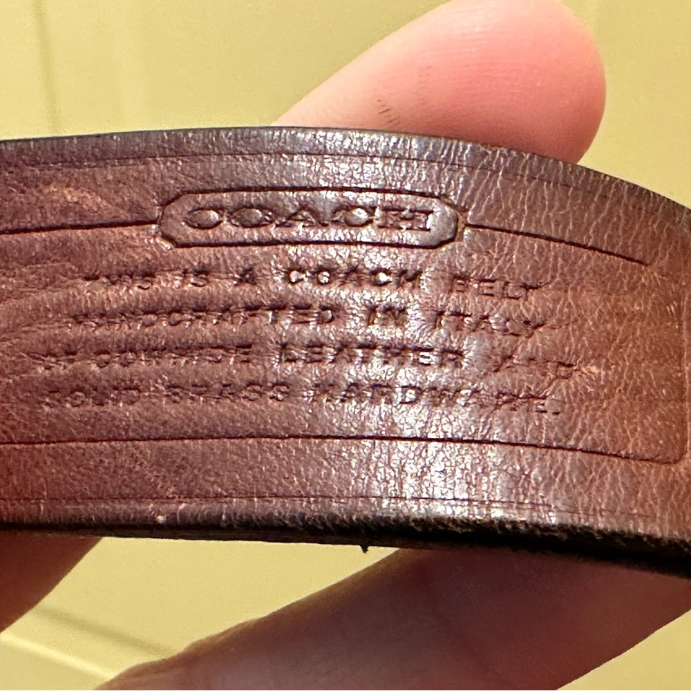 Men’s Coach Bleecker Street leather belt - Picture 5 of 8